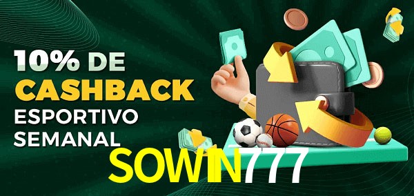 10% de bônus de cashback na SOWIN777